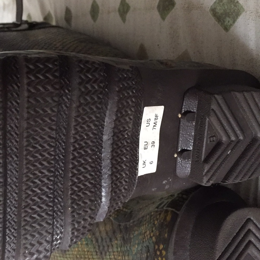 Snake skin hunter boots